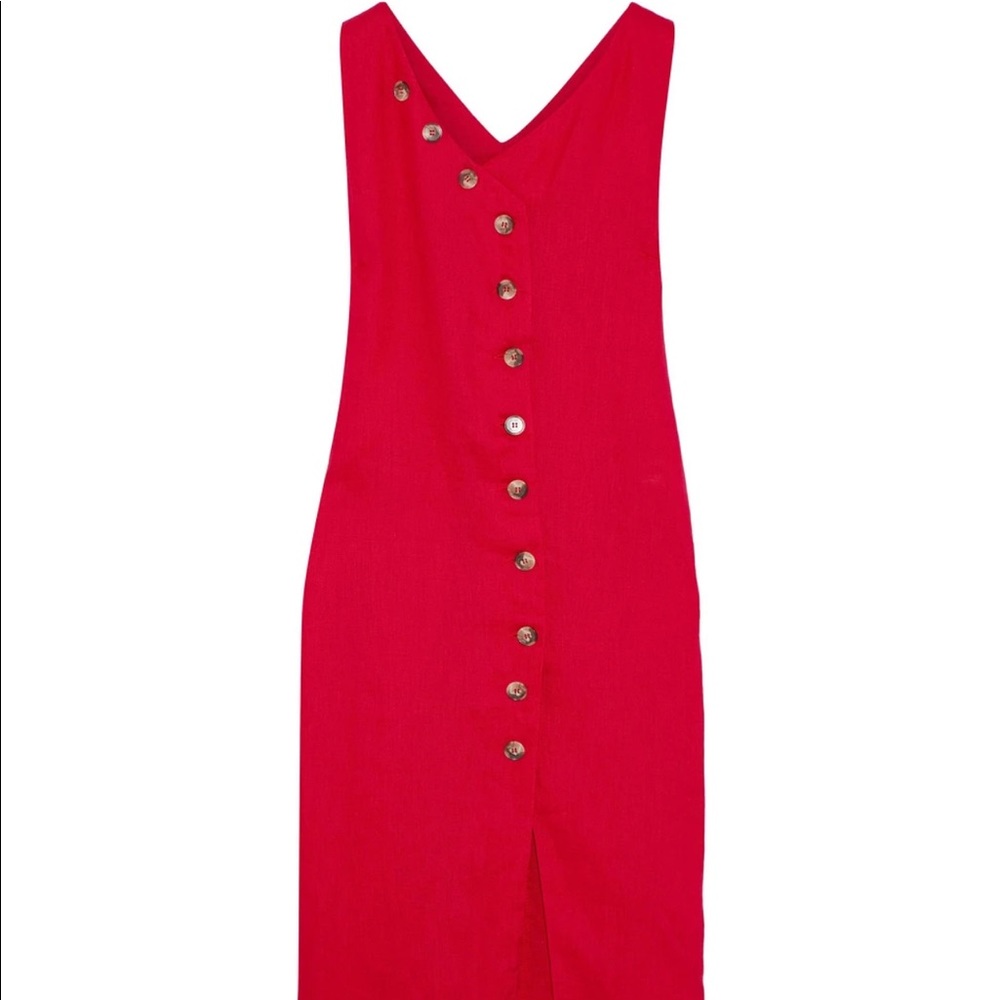 IRIS&INK HELENA LINEN MIDI DRESS